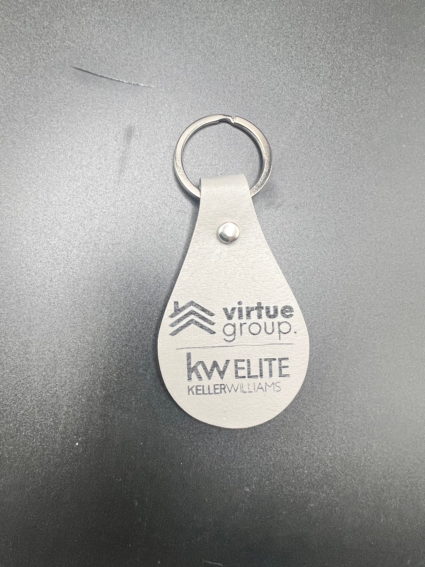 Set of 10: Personalized Engraved PU Leather Keychains