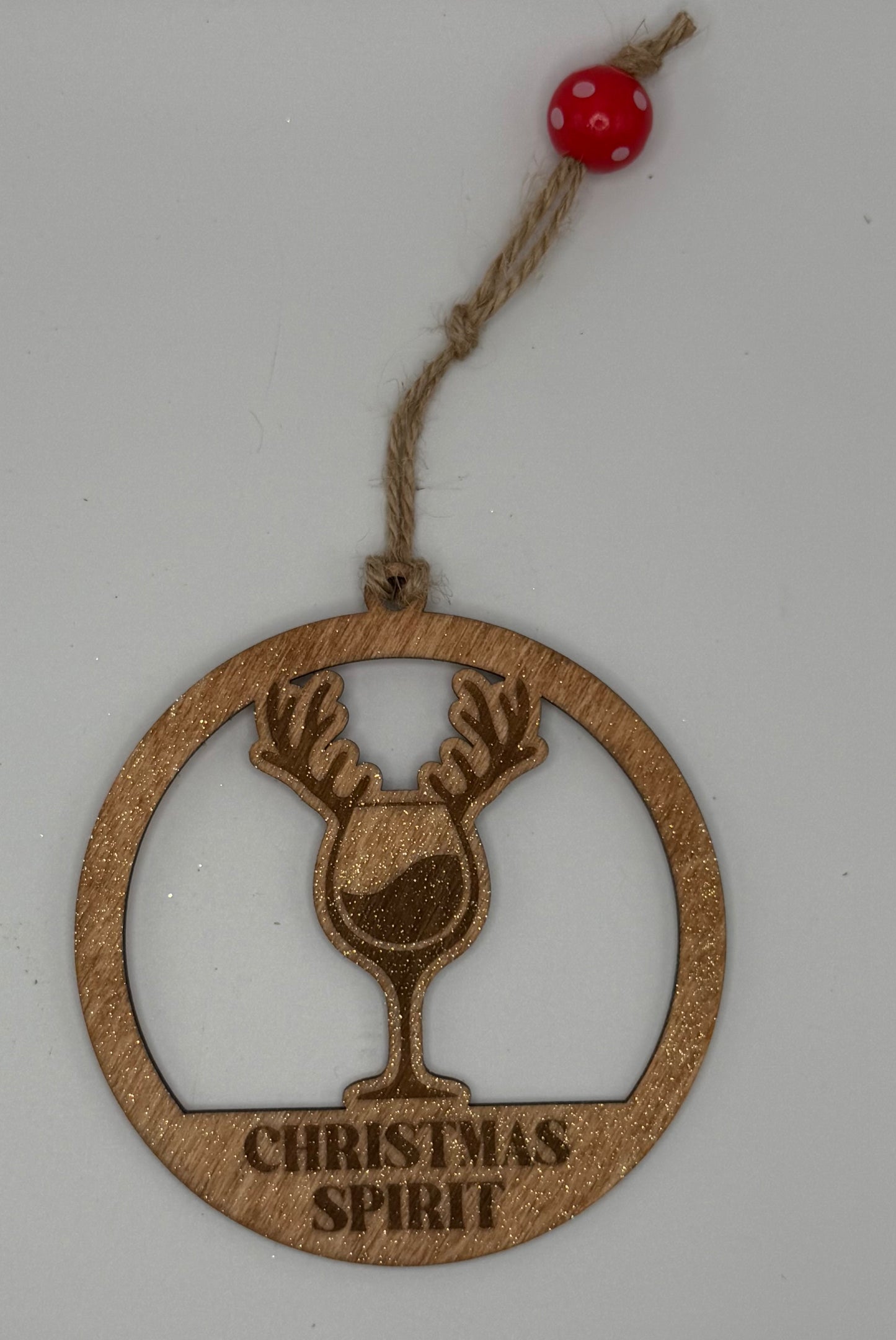 Wooden Christmas Spirit ornament
