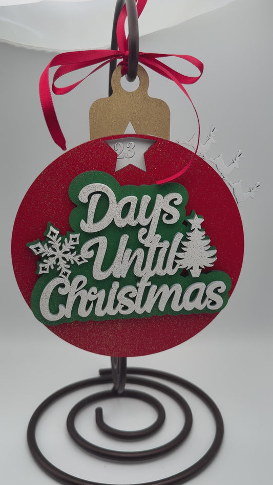 Days Until Christmas Countdown Ornament