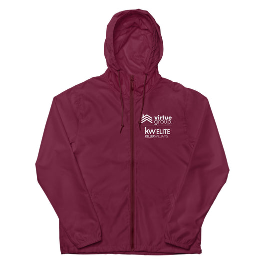 Customizable Unisex lightweight zip up windbreaker