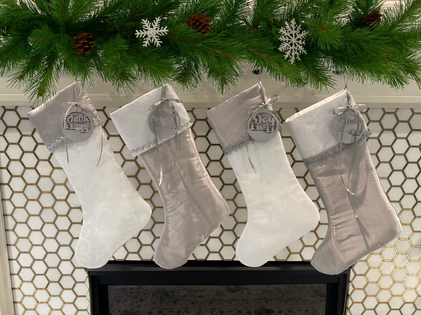 The Satin Collection Christmas Stockings