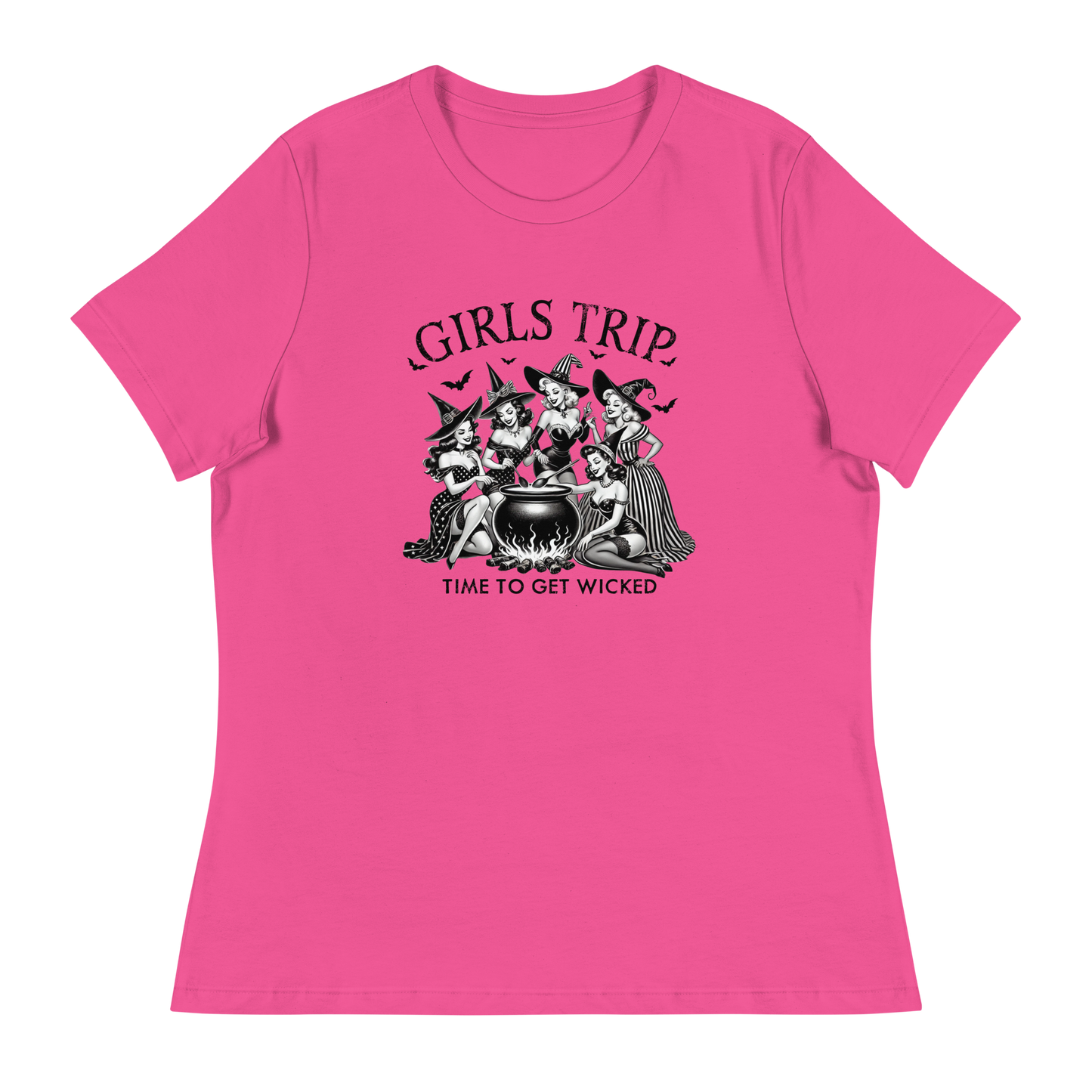 Halloween Witch Girls Trip Women's Relaxed T-Shirt